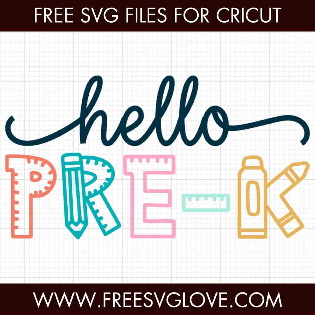 Hello Pre-K SVG Cut File For Cricut