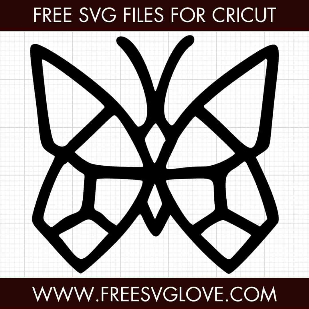 Geometric Butterfly SVG Cut File For Cricut