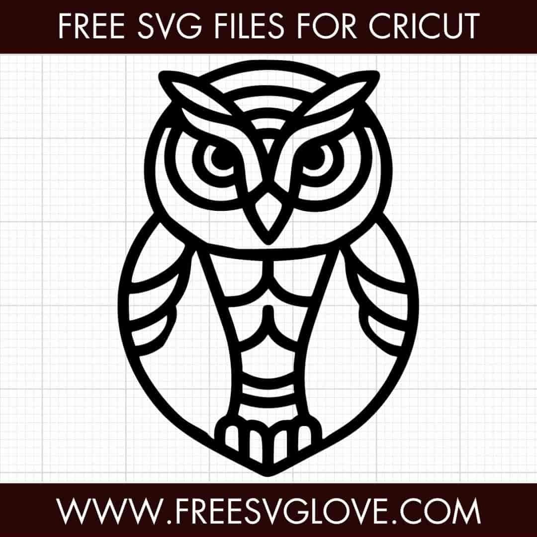 Geometric Owl SVG Cut File For Cricut