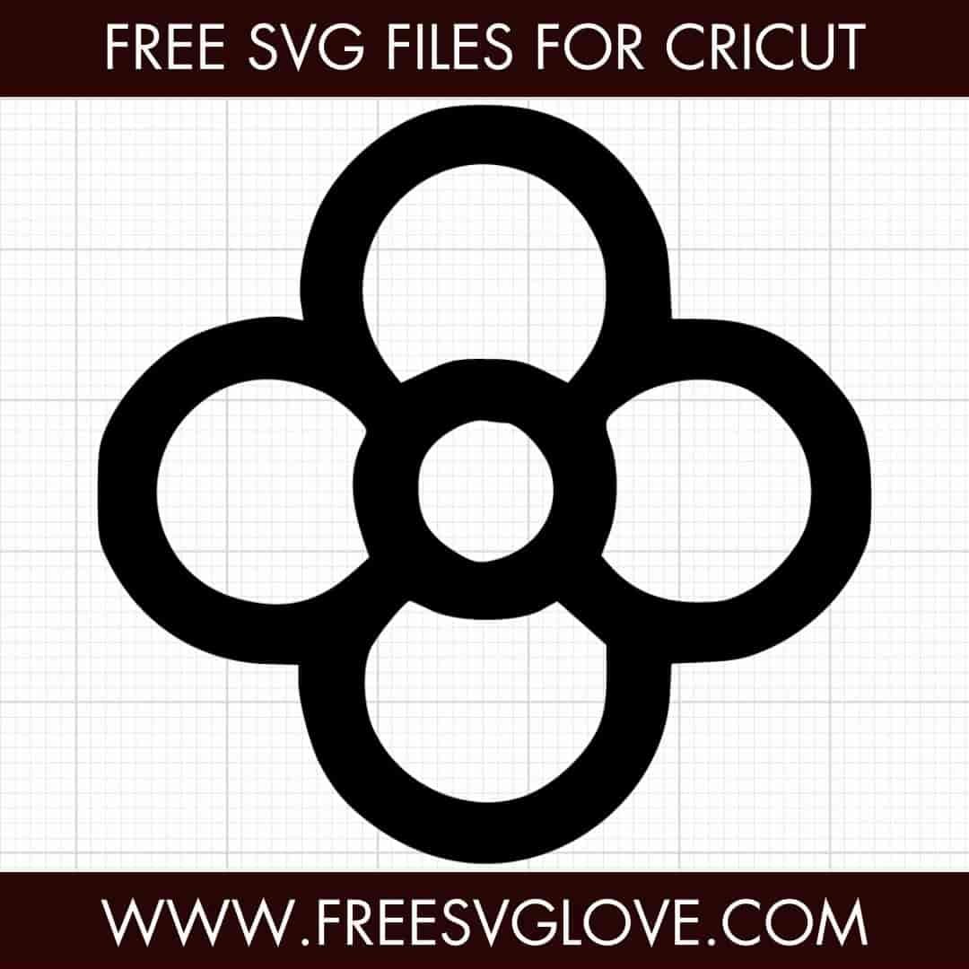 Simple Four Petals Flower SVG File For Cricut